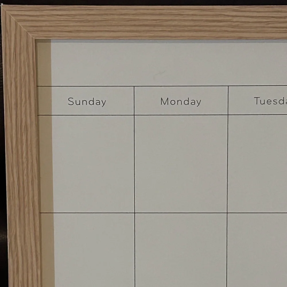 UBrands Framed Cork & Dry-Erase Calendar Board